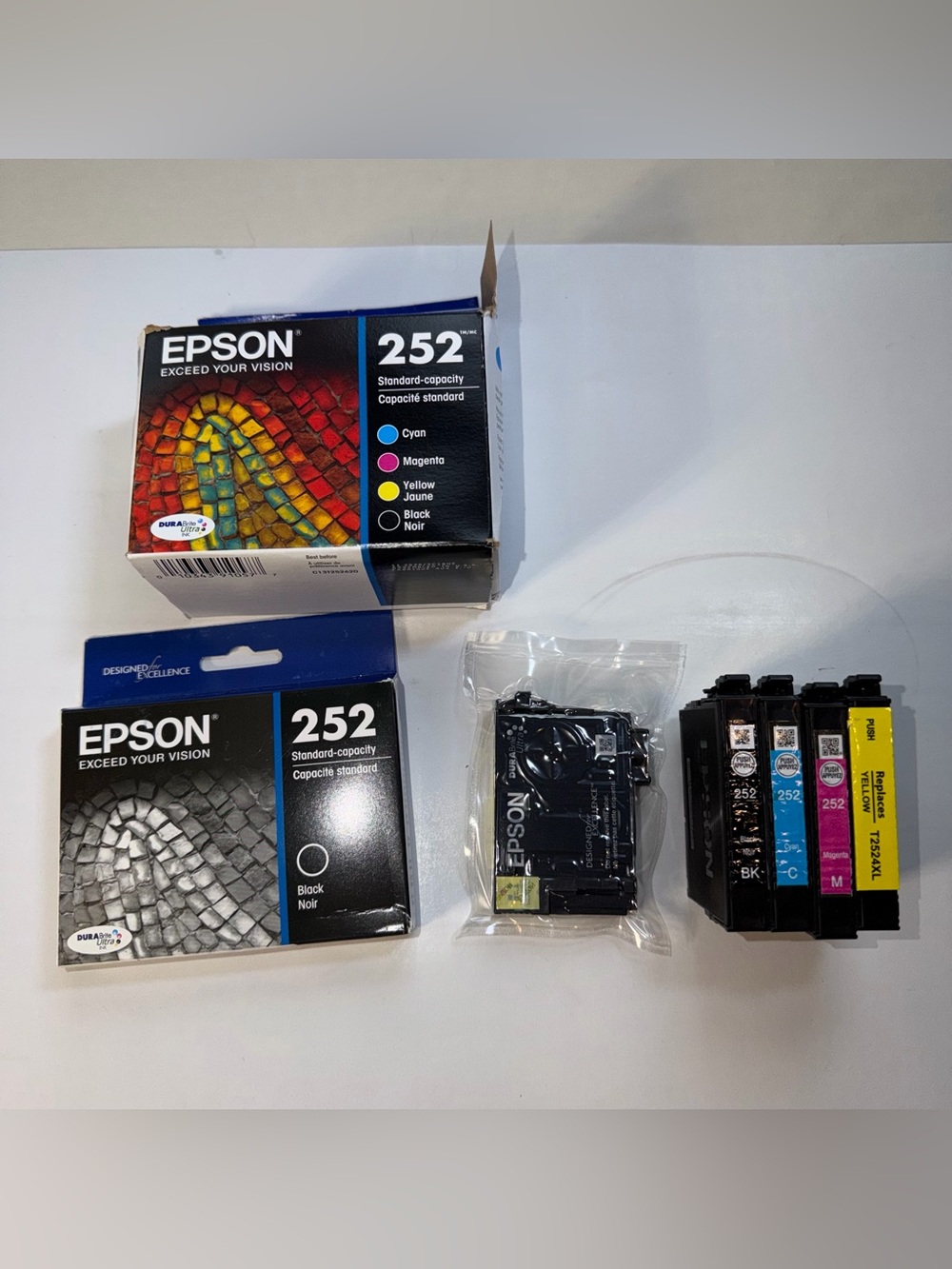 Epson Printer Ink 252 Black Yellow Multi